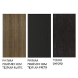 Combo Comedor y Sillas Stéfani Marron y Negro Oxford 160x80cm Cuadrado de Seis Puestos con Seis Sillas - COMEDORES | Bylmo