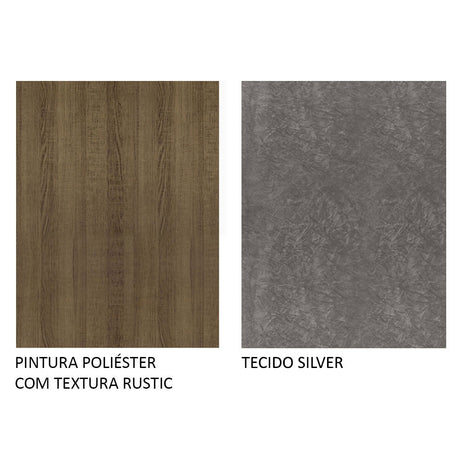 Combo Comedor y Sillas Tainá Marron y Plata 104x78cm Cuadrado de Dos Puestos con Dos Sillas - COMEDORES | Bylmo