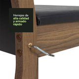 Combo Comedor Y Sillas Talita Marron Y Negro 104x78cm Rectangular De Cuatro Puestos Con Cuatro Sillas - COMEDORES | Bylmo