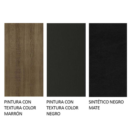 Combo Comedor Y Sillas Talita Marron Y Negro 104x78cm Rectangular De Cuatro Puestos Con Cuatro Sillas - COMEDORES | Bylmo