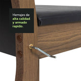 Combo Comedor y Sillas Tifani Marron con Crema y Negro 90x78cm Cuadrado de Cuatro Puestos con Cuatro Sillas - COMEDORES | Bylmo