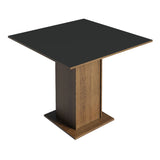 Comedor Marron y Negro 90x78cm Cuadrado de Cuatro Puestos Sin Sillas - COMEDORES | Bylmo