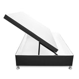 Cama Baúl Negro 90x43Cm Para Cochón Sencillo 90 X 190 Cm de Apertura Horizontal - CAMAS | Bylmo