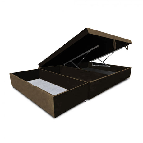 Cama Baúl Sall Cafe 90x43Cm Para Cochón Sencillo 90 X 190 Cm Con Cajones - CAMAS | Bylmo