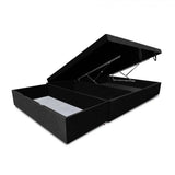 Cama Baúl Sall Negro 90x43Cm Para Cochón Sencillo 90 X 190 Cm Con Cajones - CAMAS | Bylmo