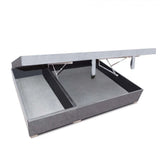 Cama Baúl Sall Gris 100x43Cm Para Cochón Sencillo 100 X 190 Cm Con Cajones - CAMAS | Bylmo