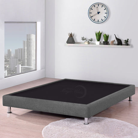 Base Cama Gris 90x30Cm Para Cochón Sencillo 90 X 190 Cm Con Pestaña - CAMAS | Bylmo