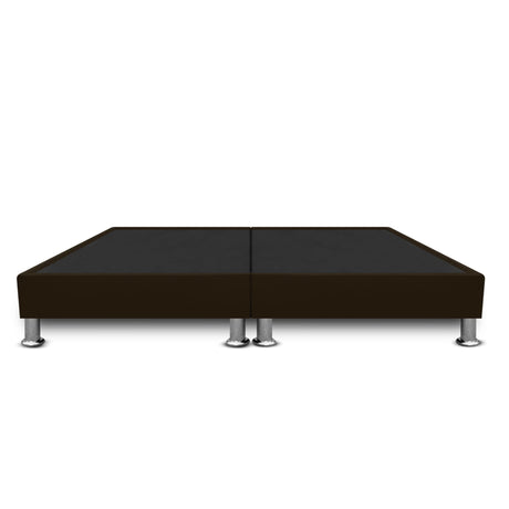 Base Cama Dividida Cafe 160x30Cm Para Cochón Queen 160 X 190 Cm Con Pestaña - CAMAS | Bylmo