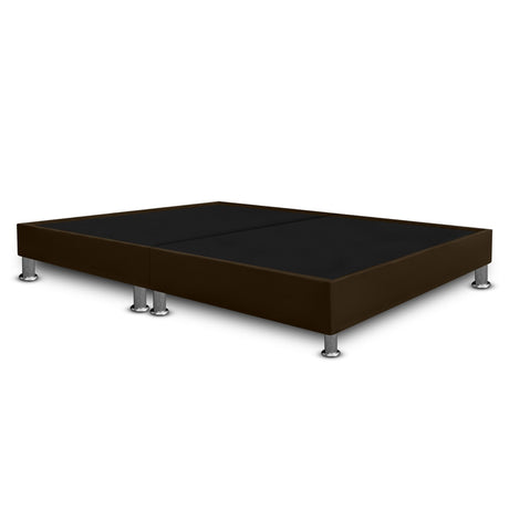 Base Cama Dividida Cafe 160x30Cm Para Cochón Queen 160 X 190 Cm Con Pestaña - CAMAS | Bylmo
