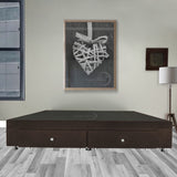 Base Cama Cafe 120x40Cm Para Cochón Semidoble 120 X 190 Cm Con Cajones - CAMAS | Bylmo