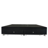 Base Cama Negro 120x40Cm Para Cochón Semidoble 120 X 190 Cm Con Cajones - CAMAS | Bylmo