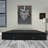 Base Cama Negro 120x40Cm Para Cochón Semidoble 120 X 190 Cm Con Cajones - CAMAS | Bylmo