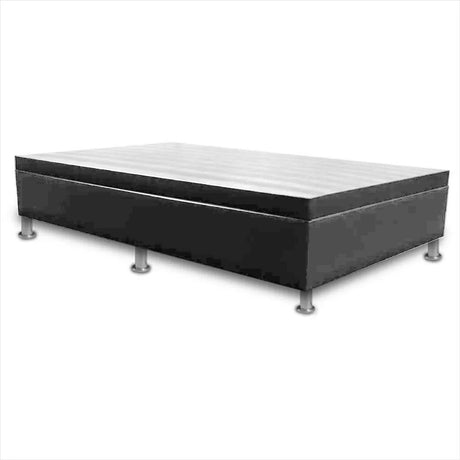 Cama Baúl Gris 90x43Cm Para Cochón Sencillo 90 X 190 Cm de Apertura Vertical - CAMAS | Bylmo