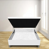Cama Baúl Blanco 140x40Cm Para Cochón Doble 140 X 190 Cm de Apertura Vertical - CAMAS | Bylmo