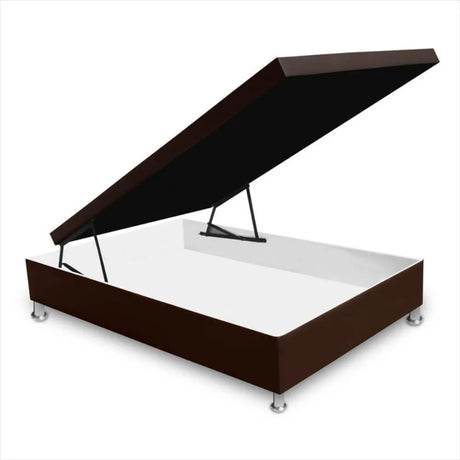 Cama Baúl Cafe 140x40Cm Para Cochón Doble 140 X 190 Cm de Apertura Vertical - CAMAS | Bylmo