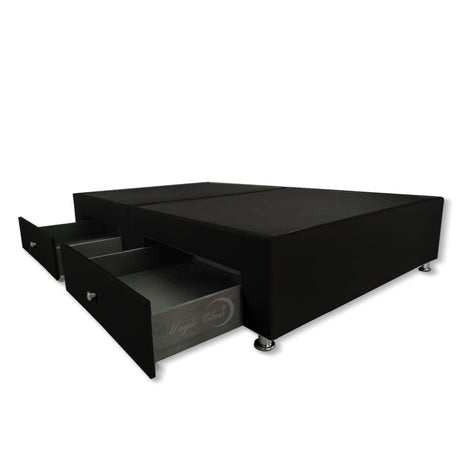 Base Cama Dividida Negro 120x40Cm Para Cochón Dividida Semidoble 120 X 190 Cm Con Cajones - CAMAS | Bylmo