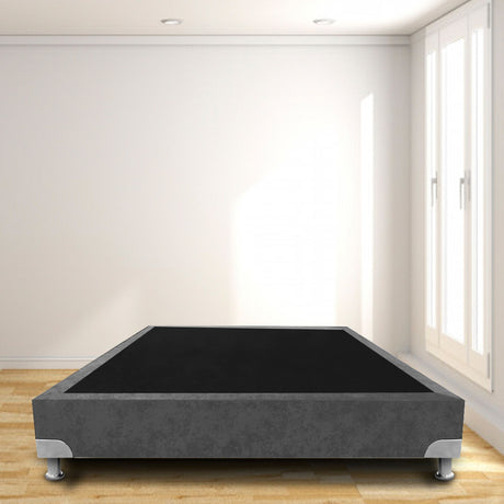 Base Cama Boston Gris 120x30Cm Para Cochón Semidoble 120 X 190 Cm - CAMAS | Bylmo