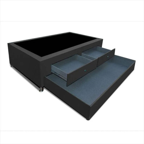 Cama Nido Negro 90x60Cm Para Cochón Sencillo 90 X 190 Cm Con Baúl y Cajones - CAMAS | Bylmo