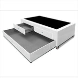 Cama Nido Blanco 100x60Cm Para Cochón Sencillo 100 X 190 Cm Con Baúl y Cajones - CAMAS | Bylmo