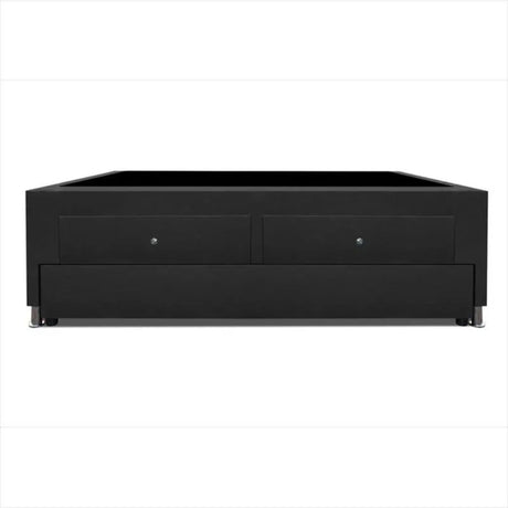 Cama Nido Negro 120x60Cm Para Cochón Semidoble 120 X 190 Cm Con Baúl y Cajones - CAMAS | Bylmo
