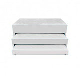 Cama Nido Dividida Blanco 100x68Cm Para Cochón Sencillo 100 X 190 Cm De Tres Niveles con Colchón Superior Incorporado - CAMAS | Bylmo