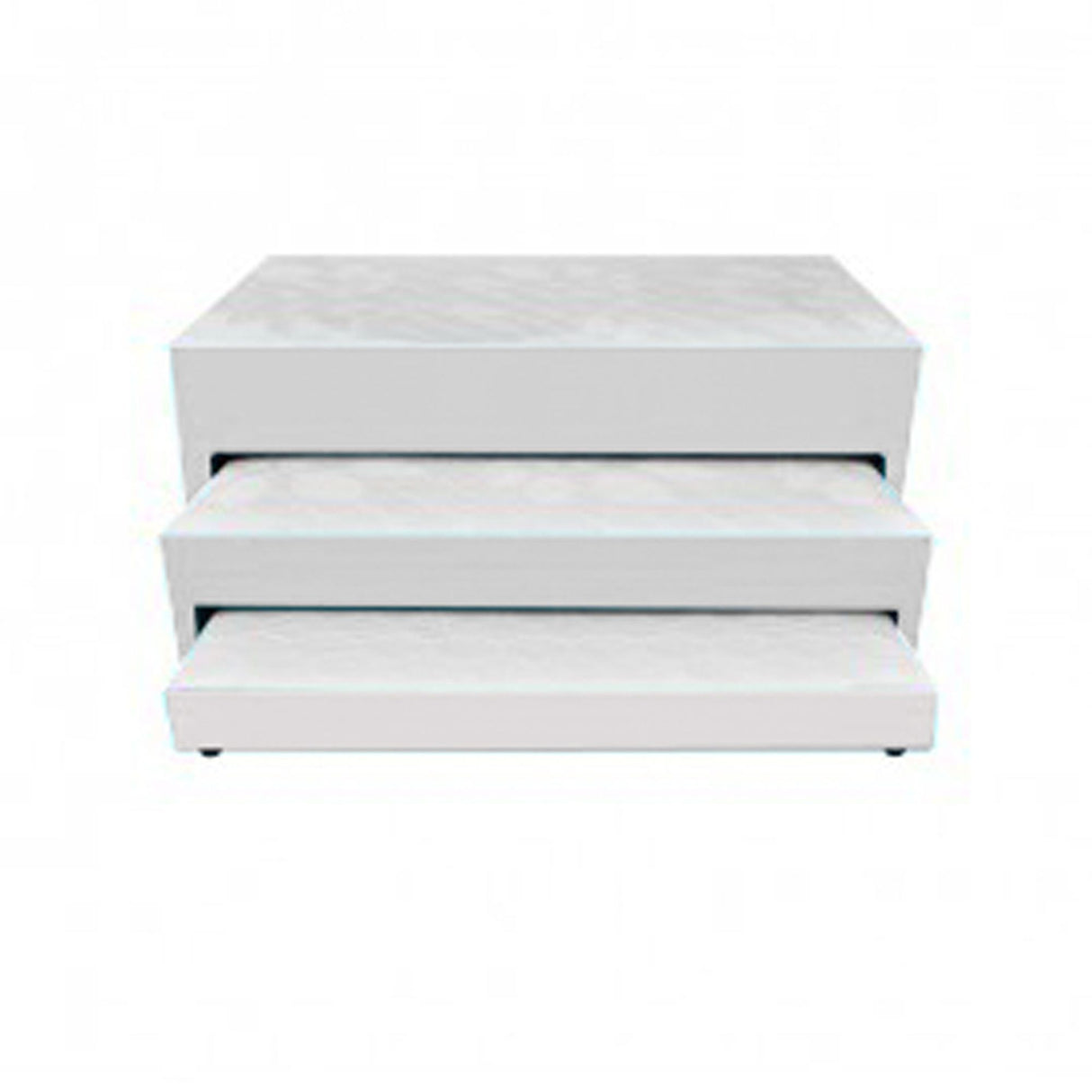 Cama Nido Dividida Blanco 120x68Cm Para Cochón Semidoble 120 X 190 Cm De Tres Niveles con Colchón Superior Incorporado - CAMAS | Bylmo