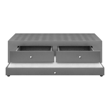 Cama Nido Duplex Gris 140x60Cm Para Cochón Doble 140 X 190 Cm Con Cajones - CAMAS | Bylmo