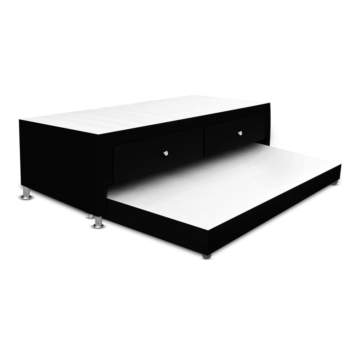 Cama Nido Duplex Negro 90x60Cm Para Cochón Sencillo 90 X 190 Cm con Cajones y Colchones Incorporados - CAMAS | Bylmo