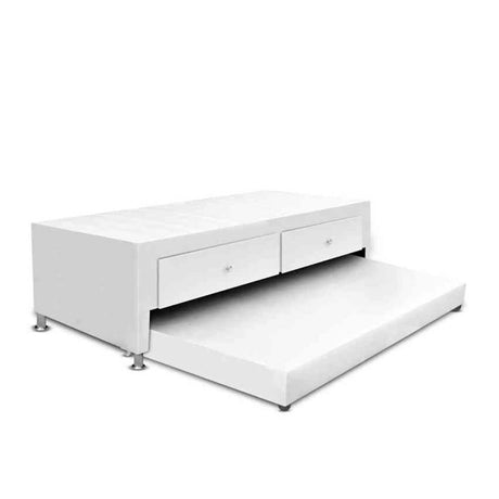 Cama Nido Duplex Blanco 120x60Cm Para Cochón Semidoble 120 X 190 Cm con Cajones y Colchones Incorporados - CAMAS | Bylmo