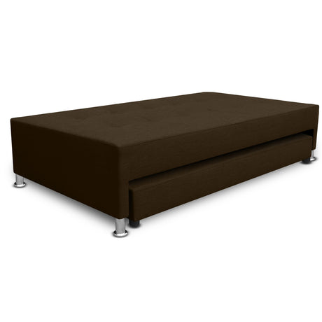 Cama Nido Duplex Jafar Cafe 120x48Cm Para Cochón Semidoble 120 X 190 Cm con Colchones Incorporados - CAMAS | Bylmo