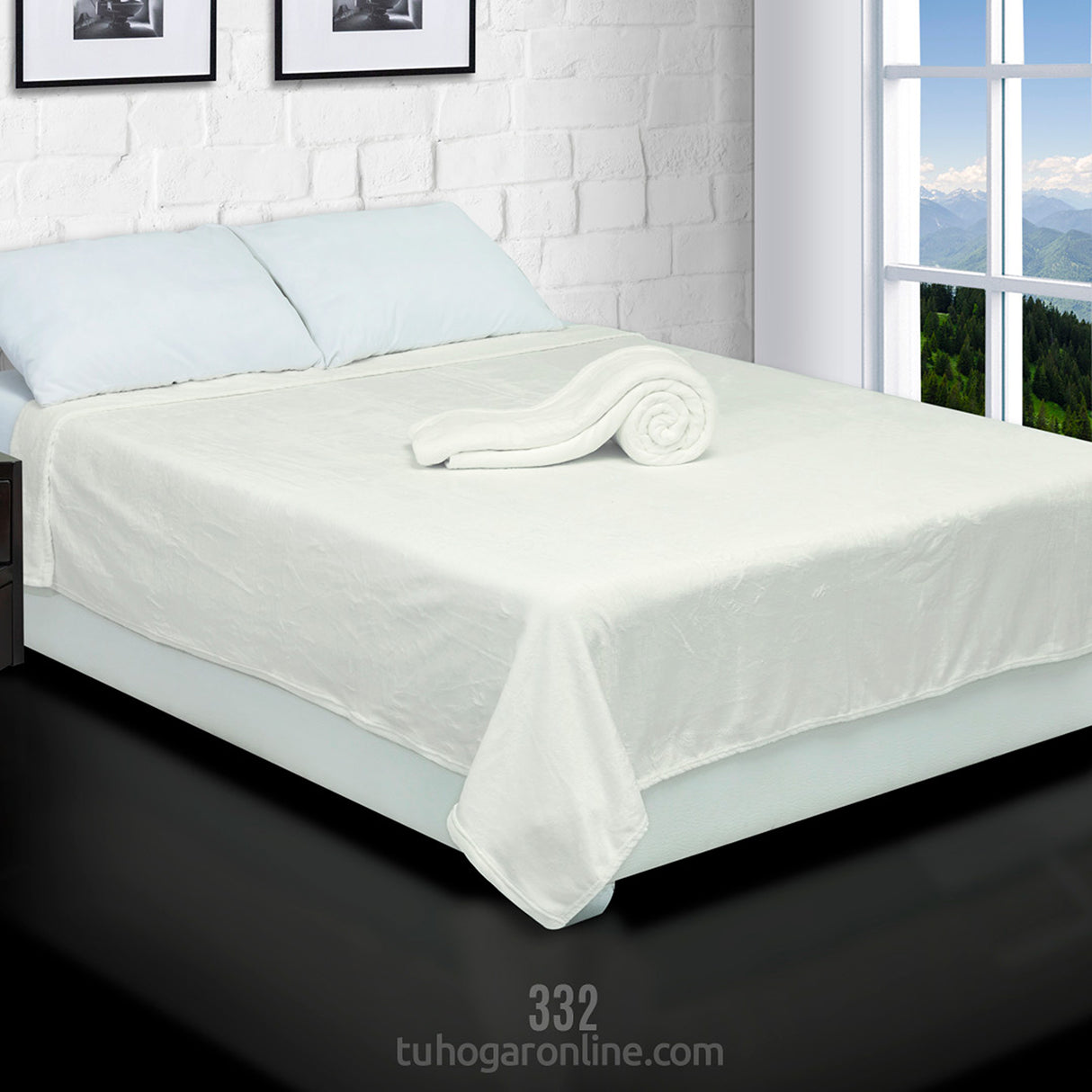 Cobija Piel de Durazno Blanco 150x200cm Fondo Entero Extrasuave - COBIJAS Y MANTAS | Bylmo