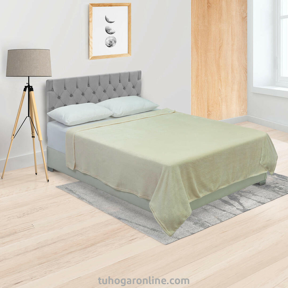 Cobija Soft Blanco Hueso 180x200cm Fondo Entero Extrasuave - COBIJAS Y MANTAS | Bylmo