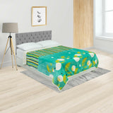 Cobija Ovejera Verde Azul 180x250cm Hojas De Palma Extrasuave - COBIJAS Y MANTAS | Bylmo