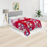 Cobija Piel de Durazno Fucsia 180x200cm Circulos Y Flores Extrasuave - COBIJAS Y MANTAS | Bylmo