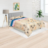 Cubrelecho Súper Acolchado Crema 140x190cm Doble Faz Superacolchado de Flores - TENDIDOS Y CUBRELECHOS | Bylmo