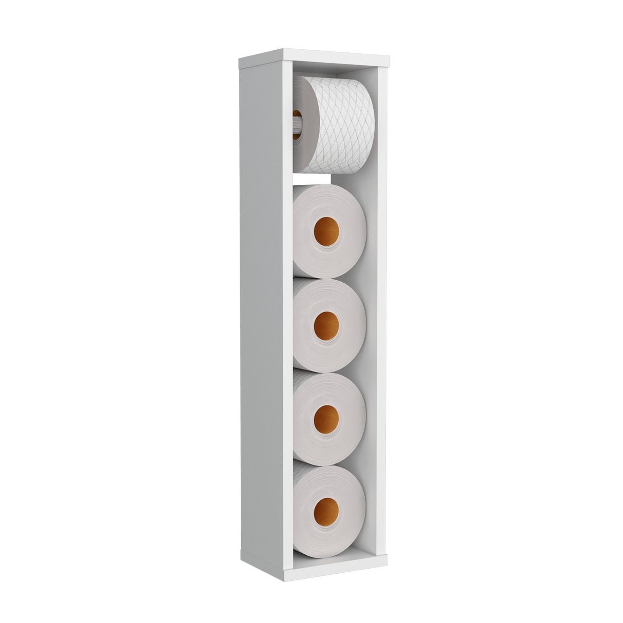 Organizador de Papel Higiénico Bali Blanco 16.6x71cm Flotante con Porta Rollo - OTROS MUEBLES PARA BANHO | Bylmo