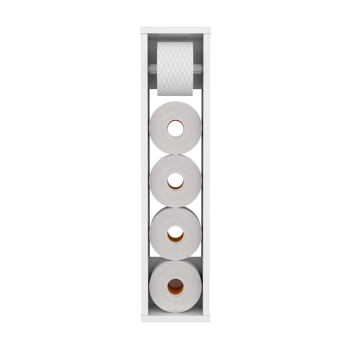 Organizador de Papel Higiénico Bali Blanco 16.6x71cm Flotante con Porta Rollo - OTROS MUEBLES PARA BANHO | Bylmo