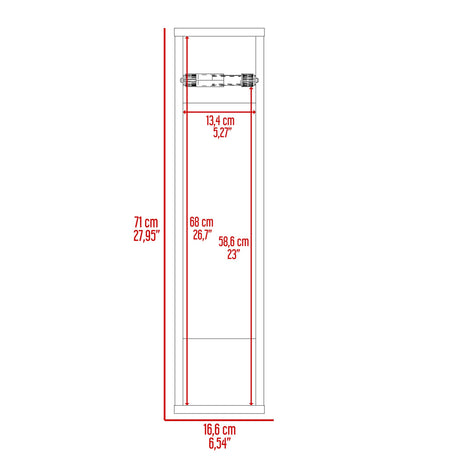 Organizador de Papel Higiénico Bali Wengue 16.6x71cm Flotante con Porta Rollo - OTROS MUEBLES PARA BANHO | Bylmo