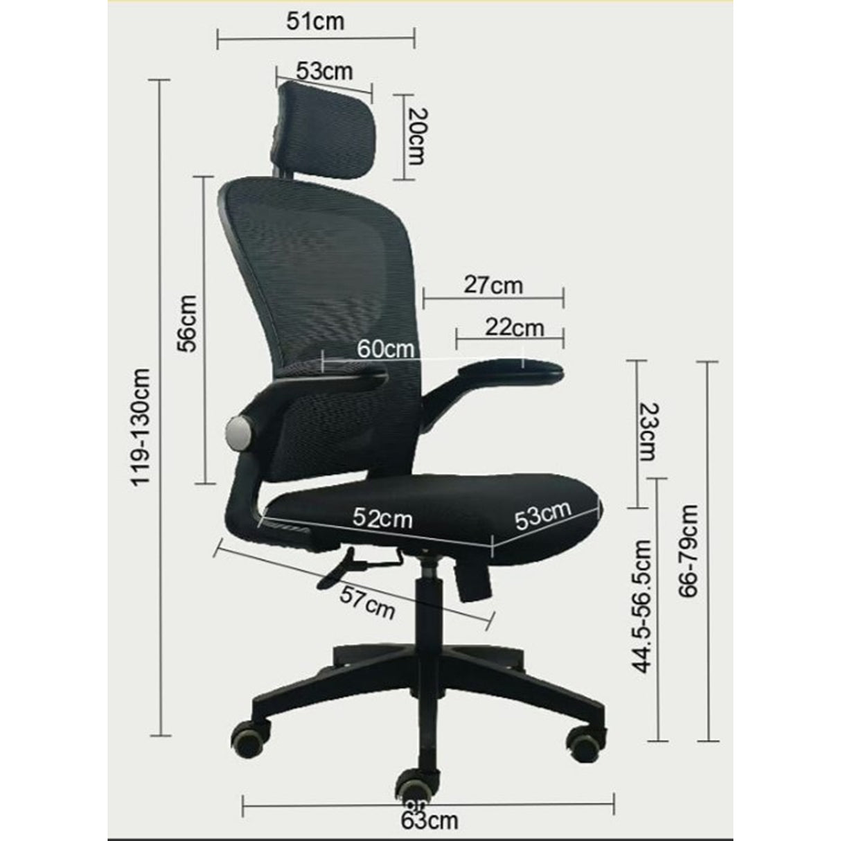 Silla Gerencial Prestige Negro 48x119cm con Soporte Lumbar - SILLAS DE OFICINA | Bylmo