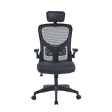 Silla Gerencial Celestial PU Negro 48x91cm con Apoya Brazos - SILLAS DE OFICINA | Bylmo