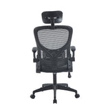 Silla Gerencial Celestial PU Negro 48x91cm con Apoya Brazos - SILLAS DE OFICINA | Bylmo