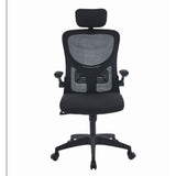 Silla Gerencial Celestial Negro 48x91cm con Apoya Brazos - SILLAS DE OFICINA | Bylmo