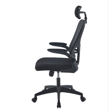 Silla Gerencial Celestial Negro 48x91cm con Apoya Brazos - SILLAS DE OFICINA | Bylmo