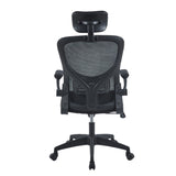 Silla Gerencial Celestial Negro 48x91cm con Apoya Brazos - SILLAS DE OFICINA | Bylmo