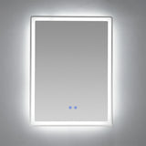 Espejo de Baño 60x80cm Rectangular con Luz Led Touch de Superficie - ESPEJOS DE BANHO | Bylmo