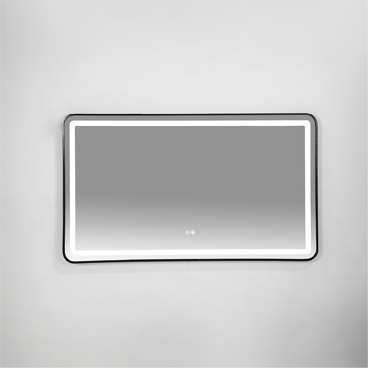 Espejo de Baño 120x70cm Rectangular con Marco Metalico Negro y con Sistema Led Touch - ESPEJOS DE BANHO | Bylmo