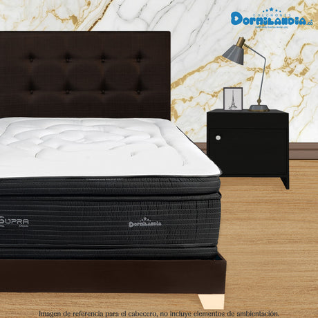 Cabecero Dublín Cafe 140x115cm con Acabado Liso para Cama Doble - CABECEROS | Bylmo