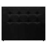 Cabecero Dublín Negro 160x115cm con Acabado Liso para Cama Queen - CABECEROS | Bylmo