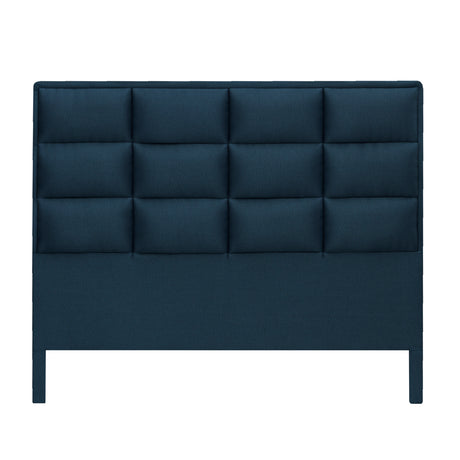 Cabecero Londres Azul 160x120cm con Acabado Abullonado para Cama Queen - CABECEROS | Bylmo