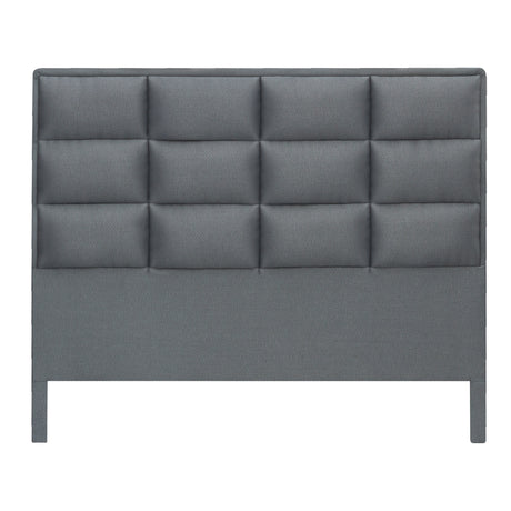 Cabecero Londres Gris 140x120cm con Acabado Abullonado para Cama Doble - CABECEROS | Bylmo